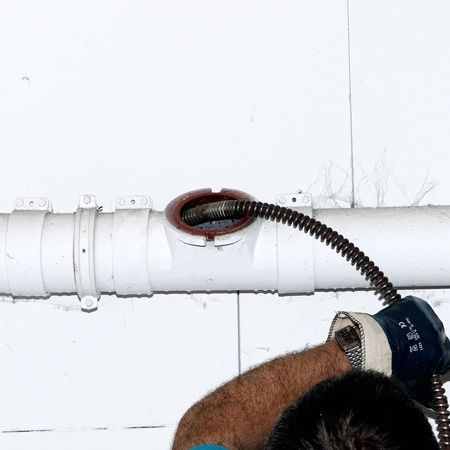 Kanalreinigung von einem Experten mit modernster Technik an einem Rohr